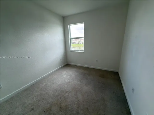 an empty room with closet