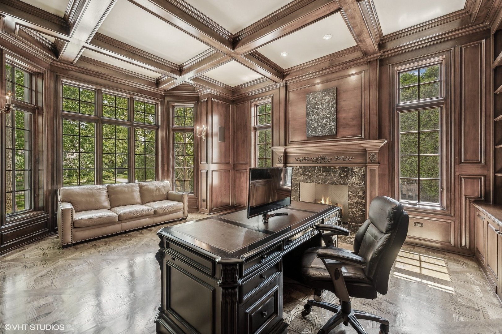 67 Beach Road Glencoe, IL 60022 - Photo 6 of 43 a living room with furniture and a fireplace