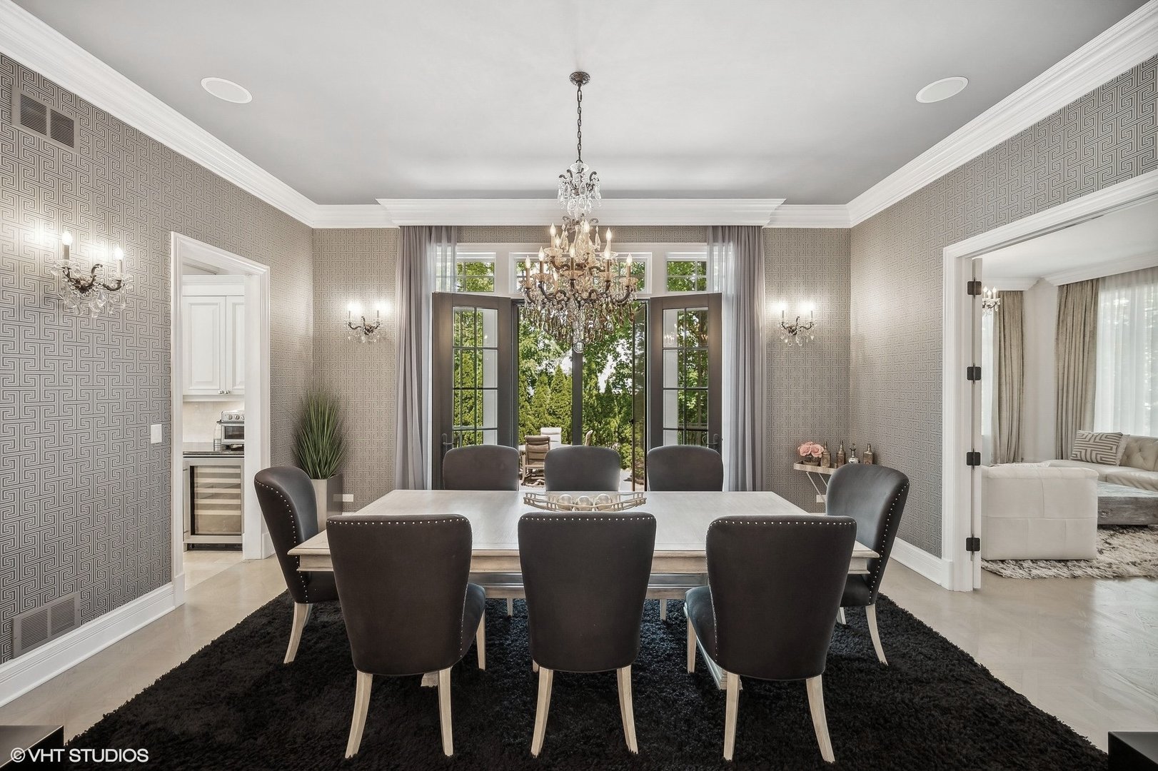 67 Beach Road Glencoe, IL 60022 - Photo 10 of 43 a view of a dining room with furniture window and wooden floor
