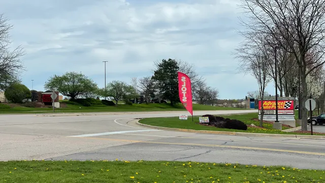 a view of street with houses