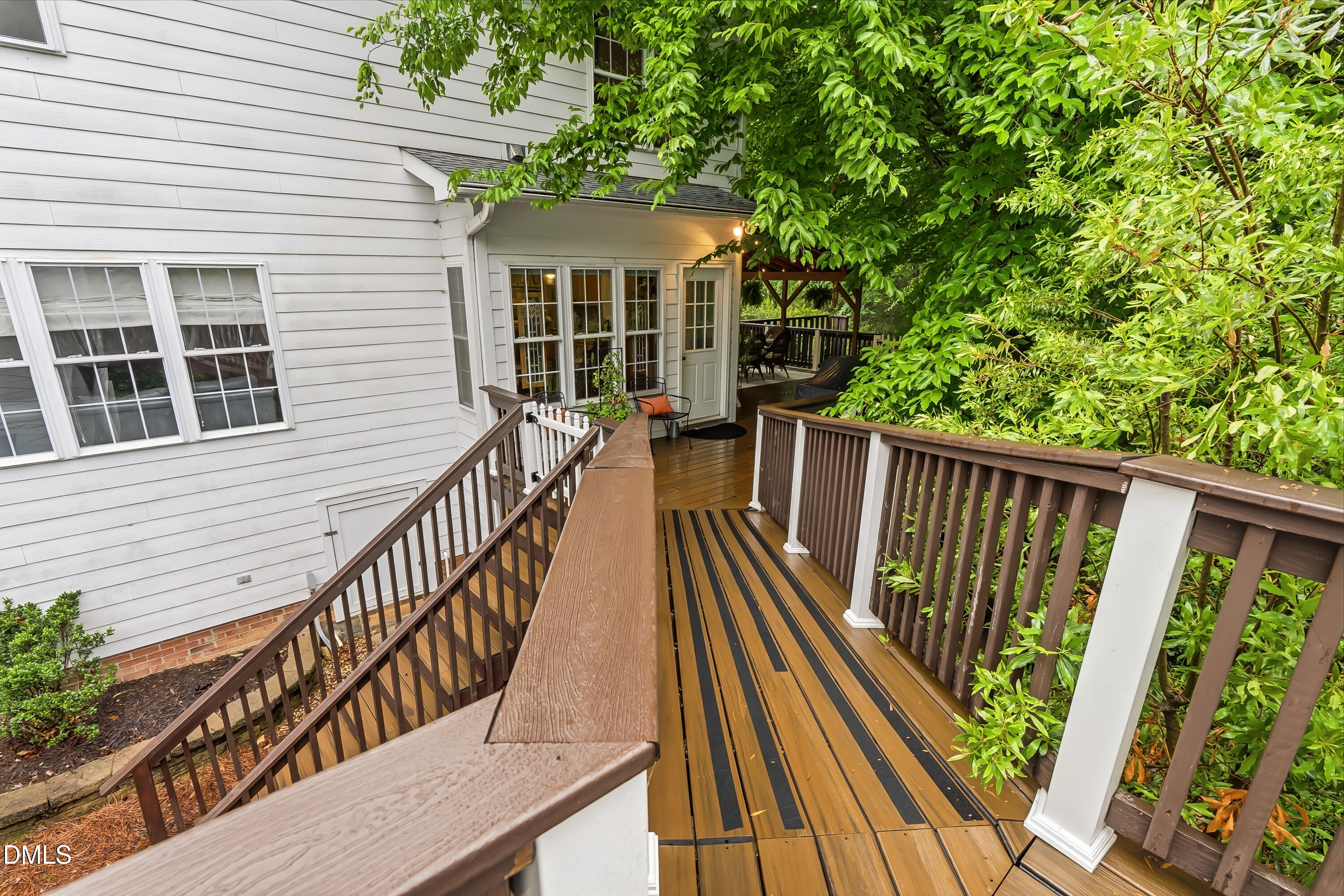 1214 Halcyon Place Rougemont, NC 27572 - Photo 46 of 69 a view of balcony with wooden floor and fence