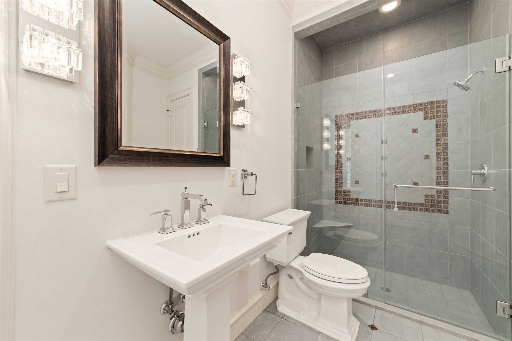 4102 Gramercy Street Houston, TX 77025 - Photo 27 of 35 a bathroom with a sink toilet and shower