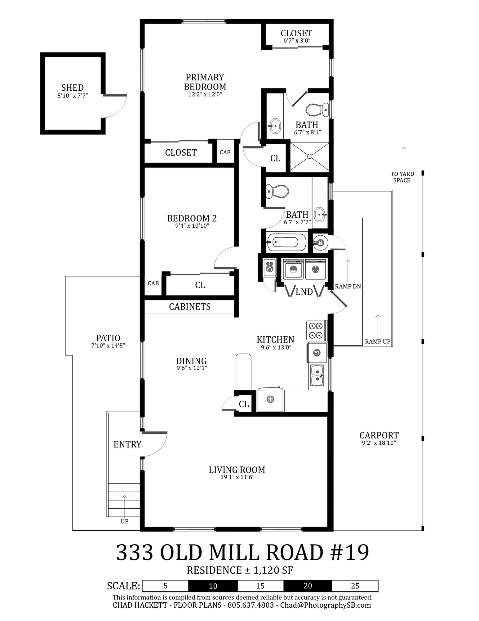 333 Old Mill Road, Unit 19 Santa Barbara, CA 93110 - Photo 16 of 16 Floor Plan