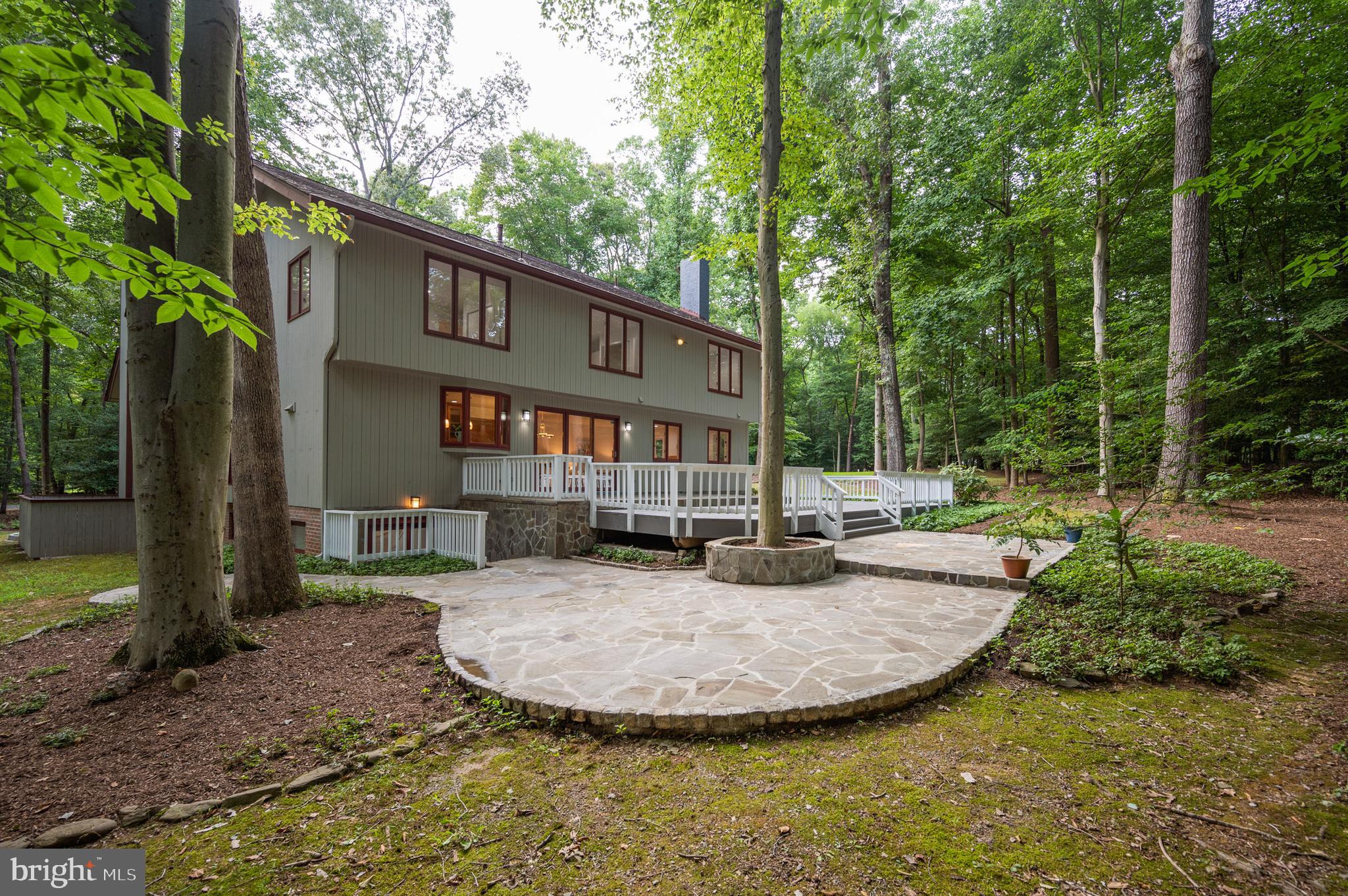 9501 Watts Road Great Falls, VA 22066 - Photo 8 of 73 Back yard with new flagstone