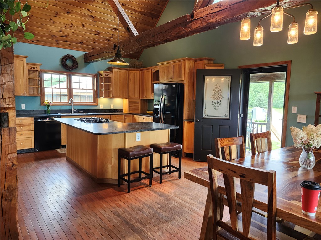 1129 Vandervort Hill Road Sidney, NY 13849 - Photo 19 of 46 Custom Eat-in Kitchen Island, Soapstone Counters
