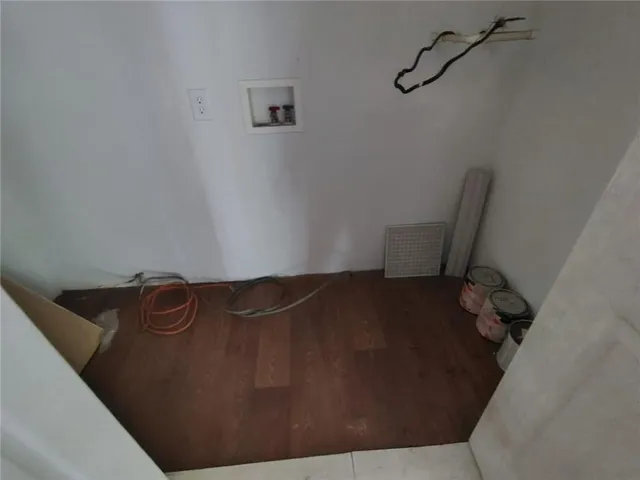 a close view of shoes stand in a room