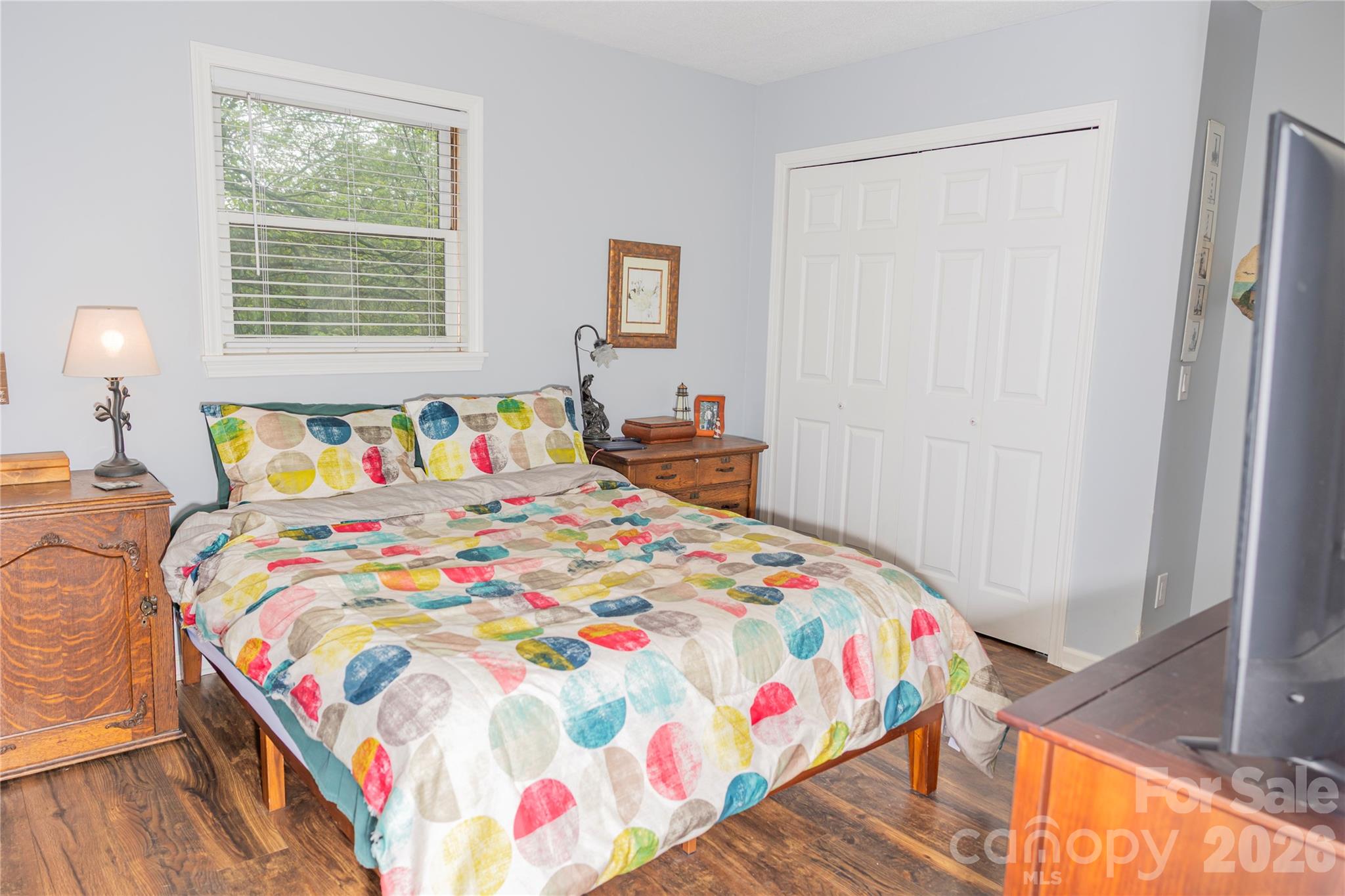 57 Gribble Road Franklin, NC 28734 - Photo 29 of 39 a bedroom with a bed and a window