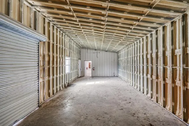 a view of a porch of a house