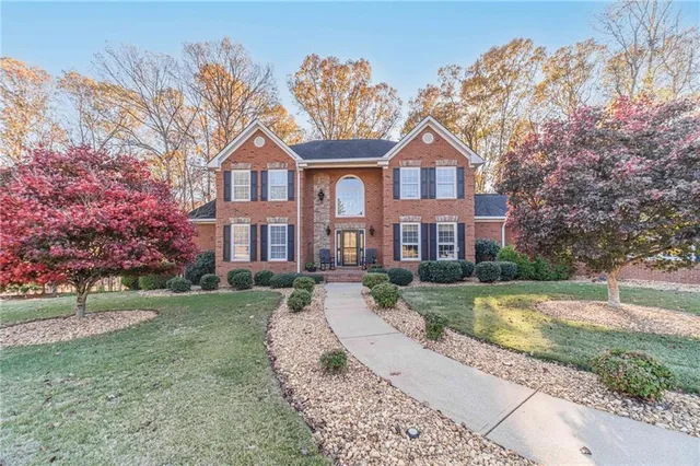 a view of a door and chair and door