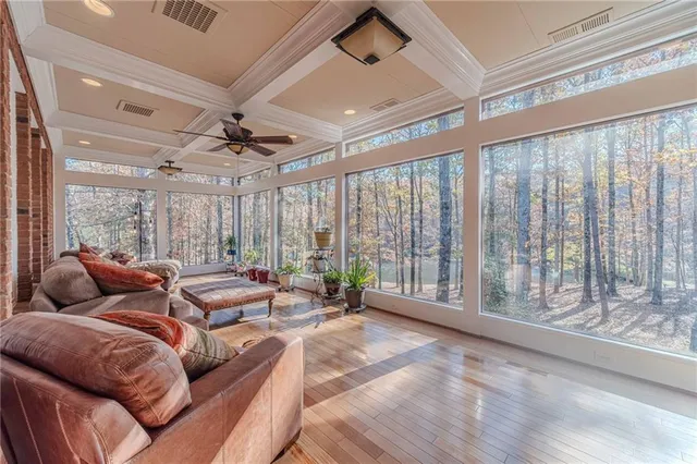 a room with furniture and a window