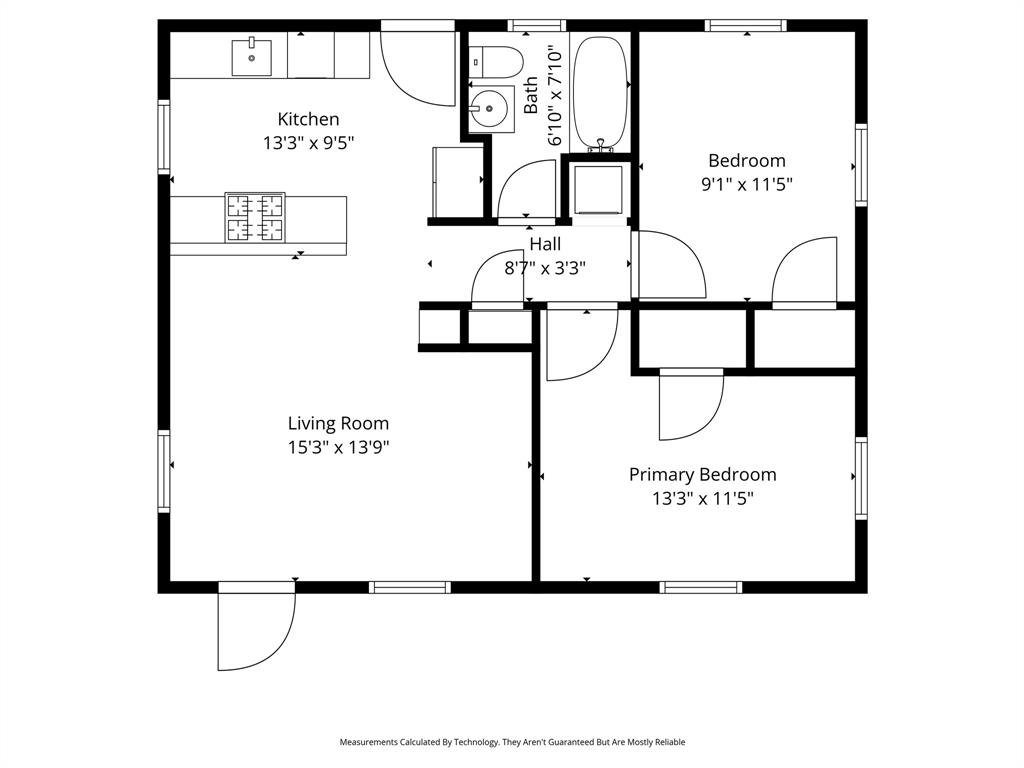 2012 Payne Avenue, Unit A Austin, TX 78757 - Photo 33 of 33 Floor plan showing the layout of this very functional home
