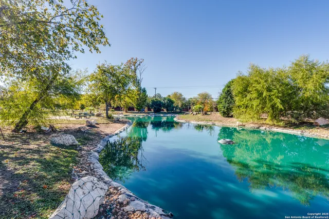 a view of lake from next to house