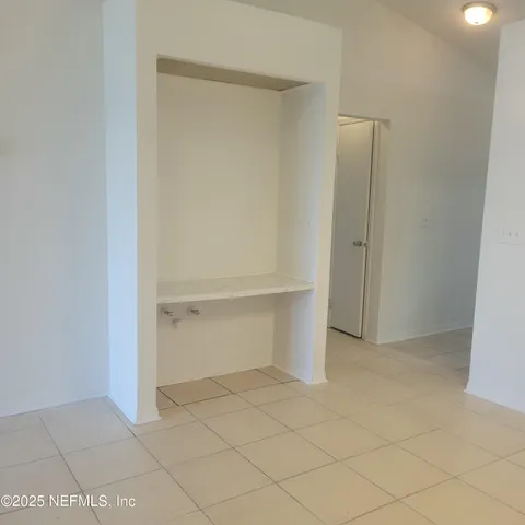 an empty room with closet
