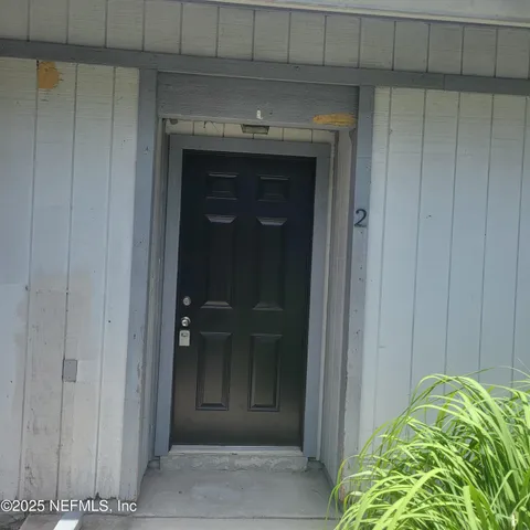 a view of front door