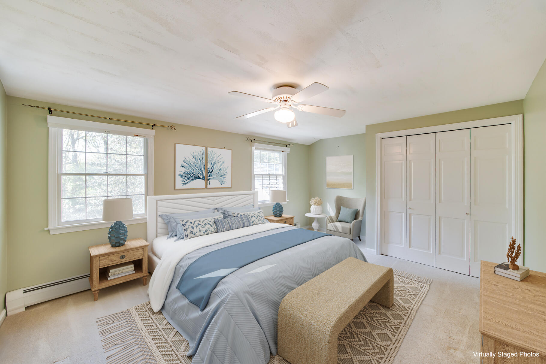 1118 Bumps River Road Centerville, MA 02632 - Photo 10 of 20 a bedroom with a bed and a chandelier