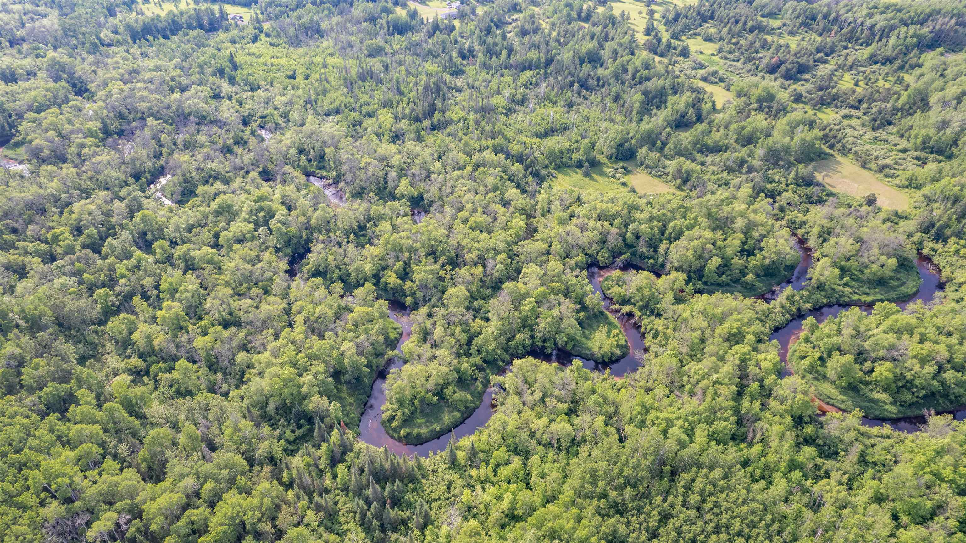 Aerial overview of property's location featuring a heavily wooded area