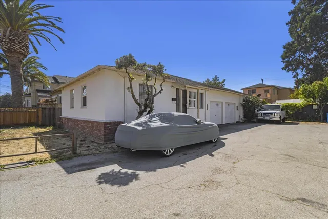 a view of a house with a patio
