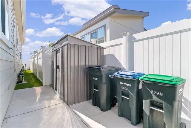 a view of balcony with furniture