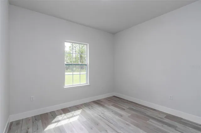 an empty room with a window