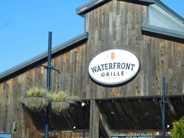 a view of a building with a street