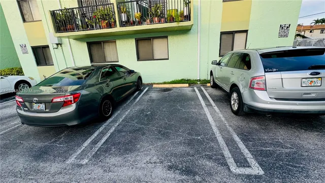a car parked in front of a house