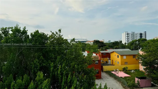 a view of a city from a terrace