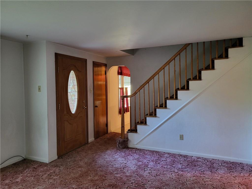 101 Gregden Road Butler, PA 16001 - Photo 6 of 12 Front Entry and Stairs to the Second Floor...Beautiful Wooden Bannister