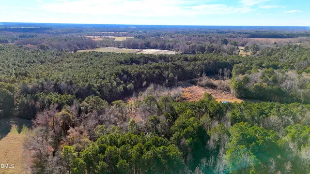 an aerial view of a houses with a lush green hillside