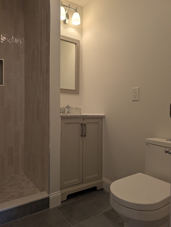 36 Regent Street, Unit 1 Boston, MA 02119 - Photo 8 of 12 a bathroom with a toilet a sink and mirror