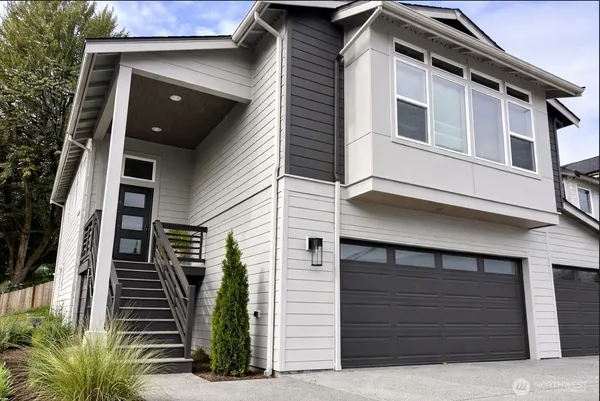 a front view of a house with balcony