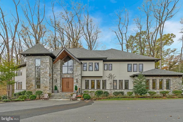 front view of a house with a garden