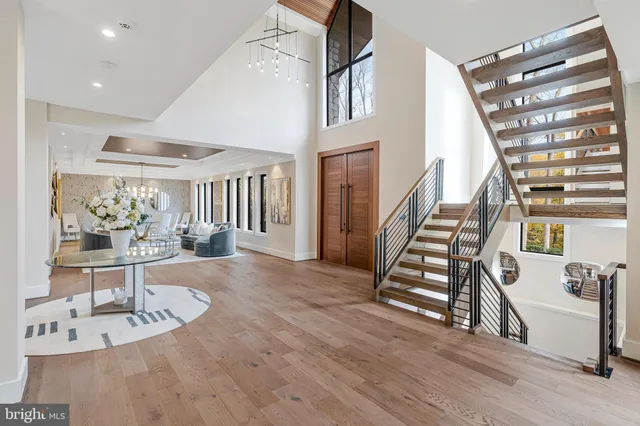 a view of a small space with a fan