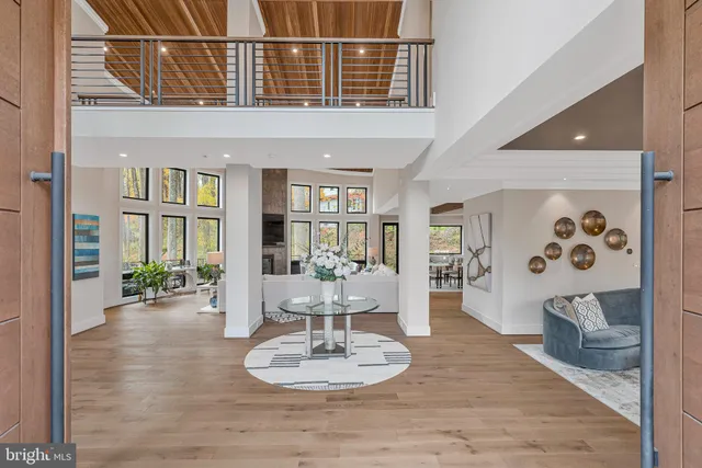 a bedroom with a bed and a lamp