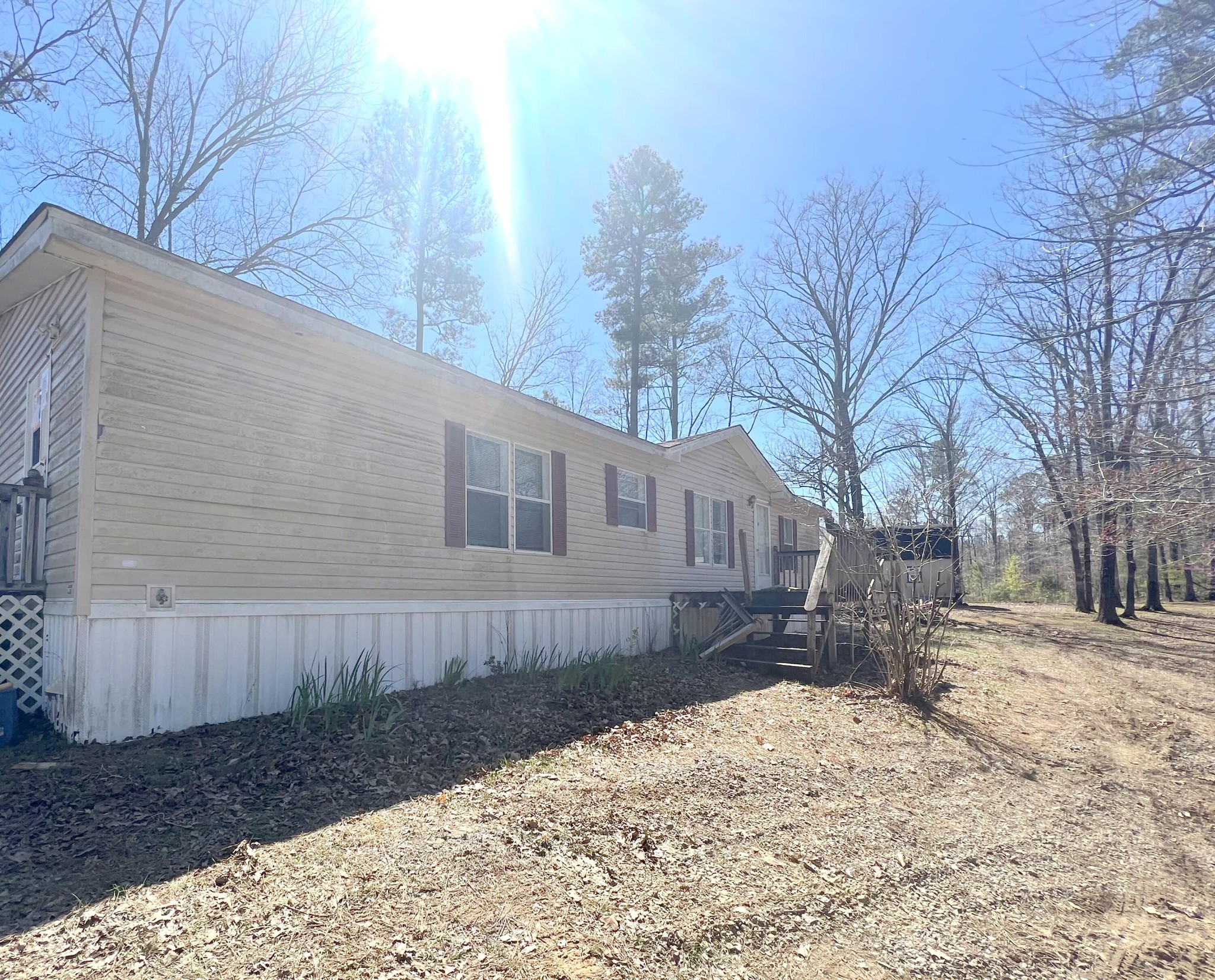 a backyard of a house