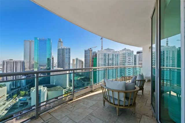 a view of balcony and city view