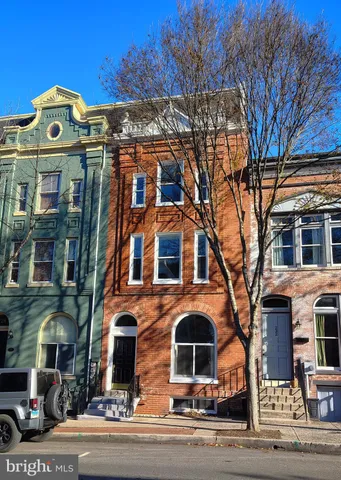 a front view of a building