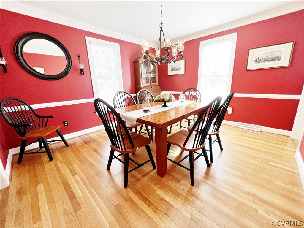 13330 West Salisbury Road Midlothian, VA 23113 - Photo 9 of 50 a view of a dining room with furniture and wooden floor