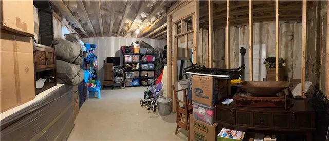 a view of storage and utility room