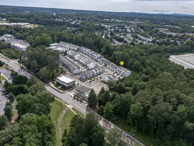 an aerial view of multiple house