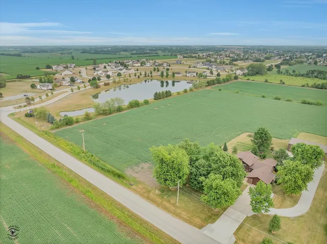 a view of a lake with a beach