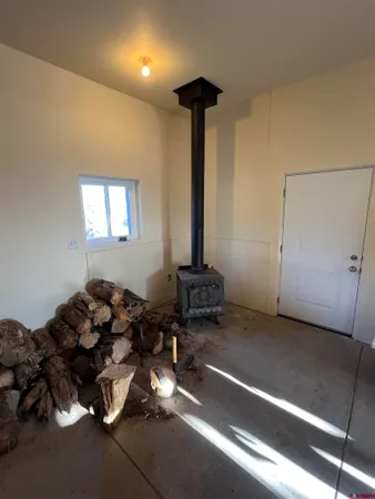 a view of an empty room and window