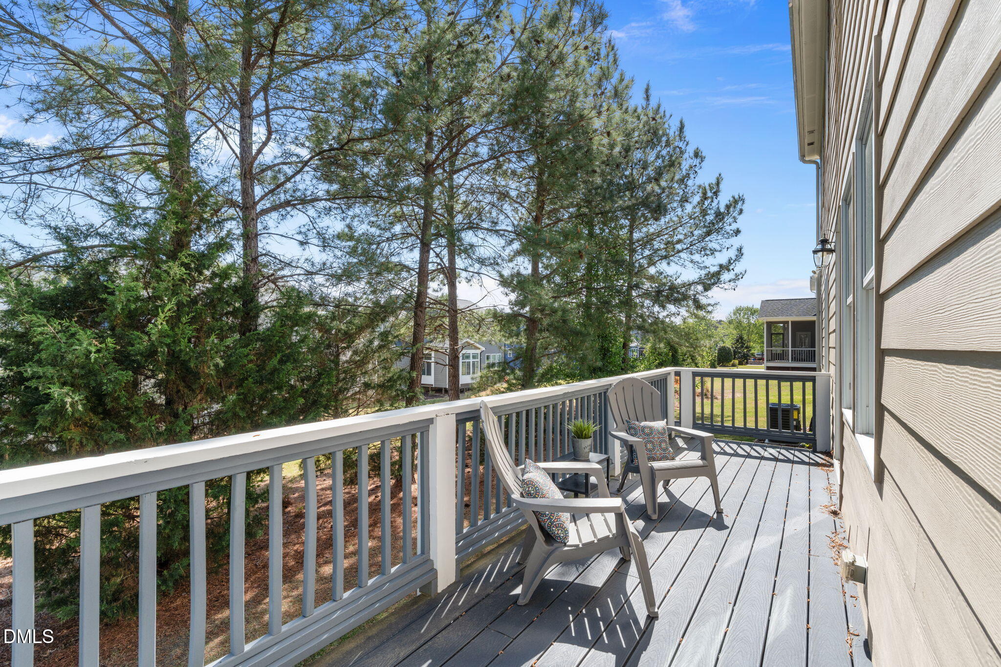 261 Character Drive Rolesville, NC 27571 - Photo 55 of 61 a view of balcony with furniture and wooden deck