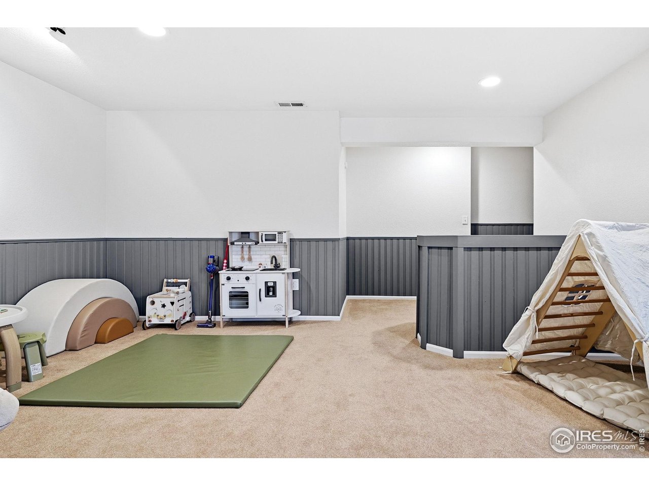 1273 Trail Ridge Road Longmont, CO 80504 - Photo 30 of 44 The finished basement has lots of space for your creative uses. There's room for a gym, a play room or a large rec room.