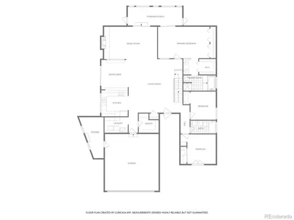 a backyard of a house with table and chairs plants and large trees