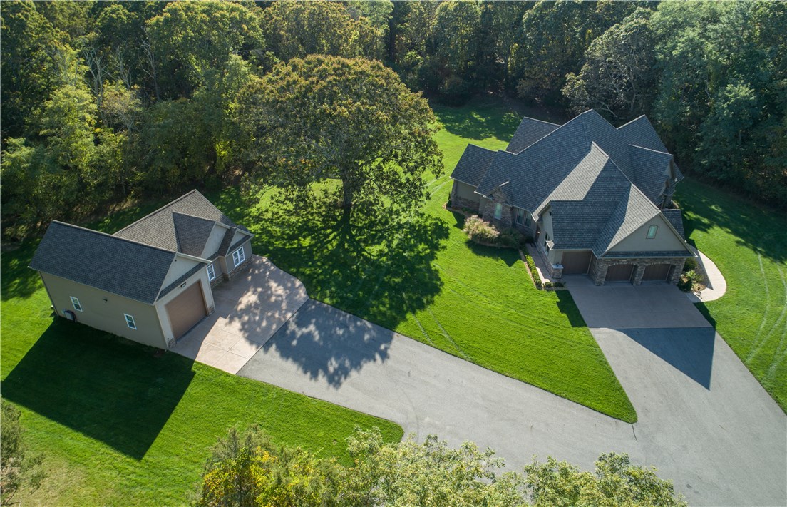42 Pojac Point Road North Kingstown, RI 02852 - Photo 38 of 40 Aerial View with the Main House to the right and Guest House to the left