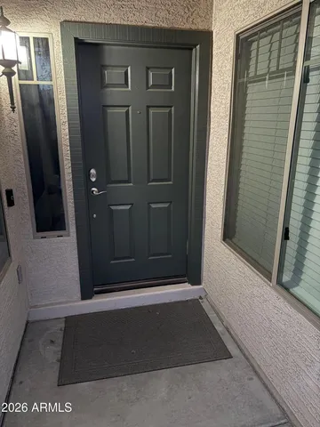 a view of front door