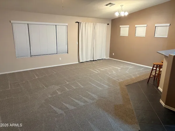 a view of a livingroom with an empty space