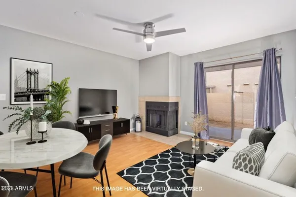 a view of a kitchen with a dishwasher and a refrigerator