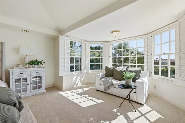 a view of a living room filled with furniture and a potted plant