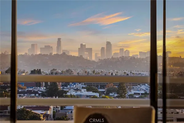 a view of a city from a terrace